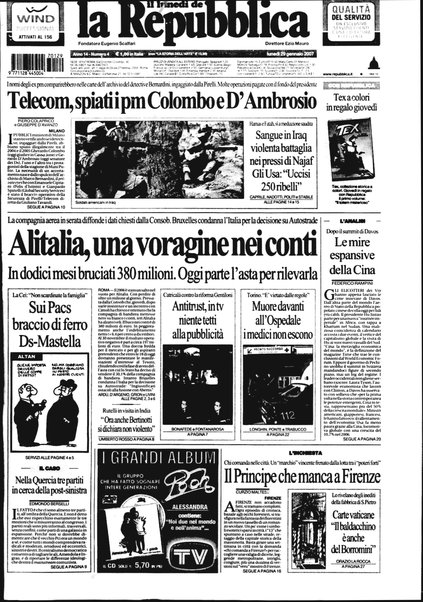 Il lunedì de La repubblica